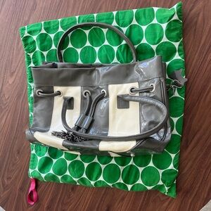 Boden genuine patent leather handbag